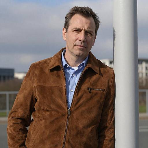 Portrait of a Middle-Aged Man in Urban Setting