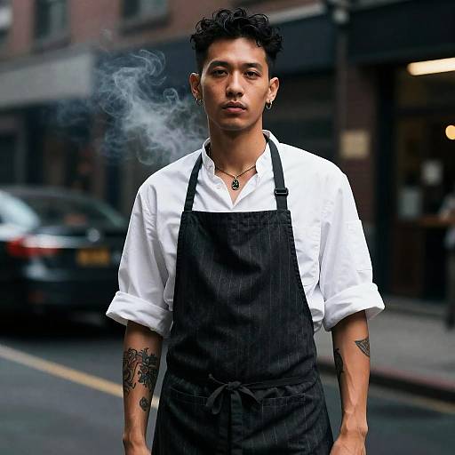 Transmasculine Street Chef Portrait