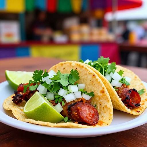 Vibrant Chorizo Tacos on Corn Tortillas