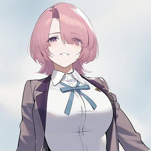 Illustration of Arimura mao, gakuen idolmaster in the style of Duoyuanjun