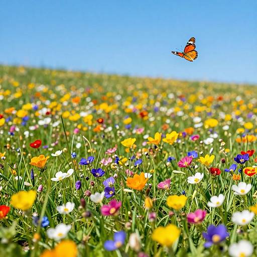 Vibrant Spring Wildflower Meadow