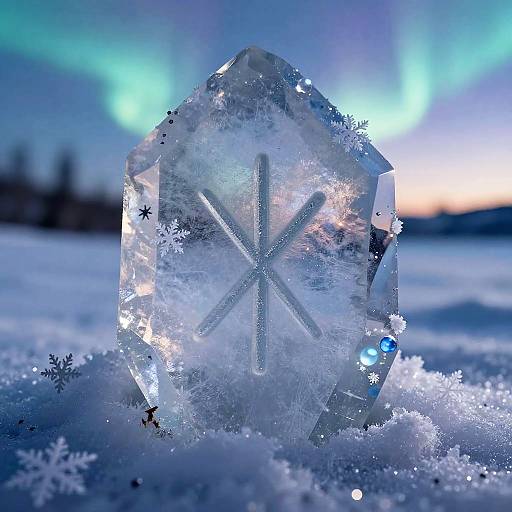 Jera Rune on Frosted Crystal