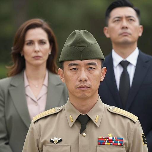 Military Portrait with Diverse Individuals
