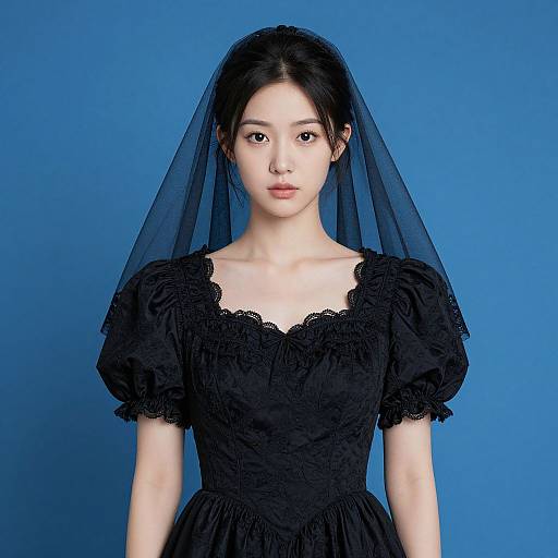 Elegant Black Gown Portrait