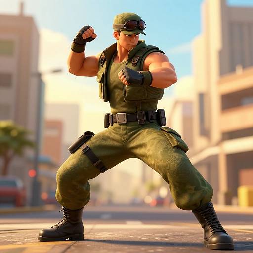 SF6 Cammy Dynamic Action Pose