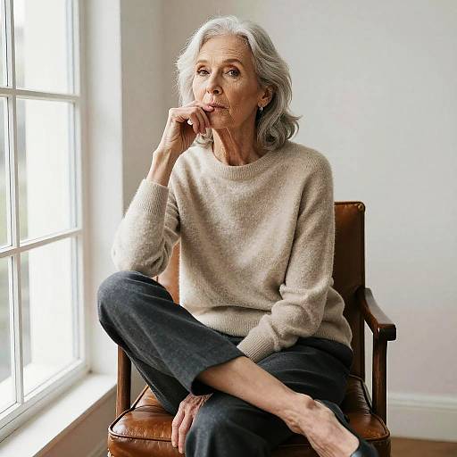 Elegant Elderly Woman Editorial Portrait