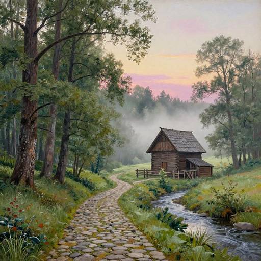 Petrikov Landscape with Rustic Mill