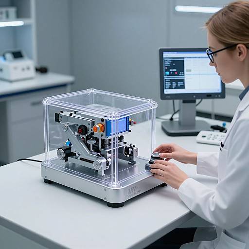 Futuristic Mechanical Device in Lab