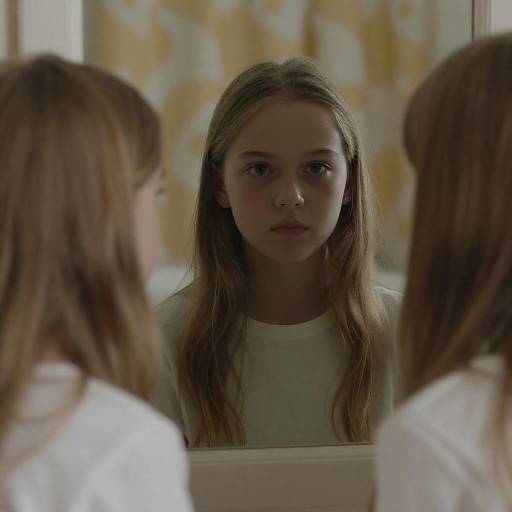 Intense Reflection of a Young Girl