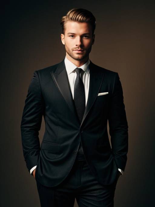 Photorealistic Man in Formal Attire Portrait
