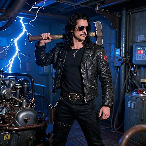 Rugged Rebel in Lightning Engine Room