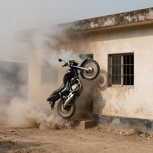 Dramatic Motorcycle Crash Scene