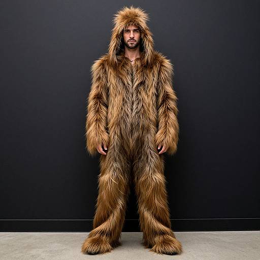 Man in Shaggy Fancy Dress Costume