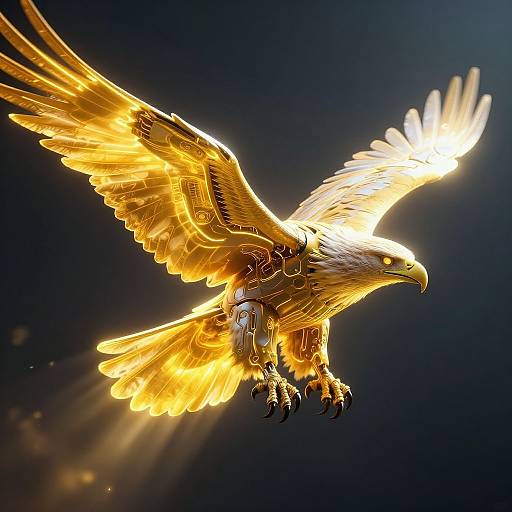Photorealistic Cybernetic Futuristic Eagle