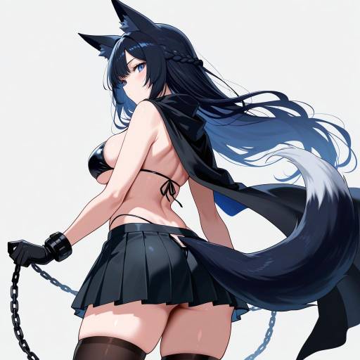 Mystical Fox Girl in Dramatic Pose Mystical Fox Girl in Dramatic Pose