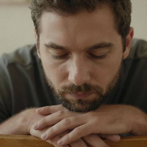 Contemplative Man in Warm Light