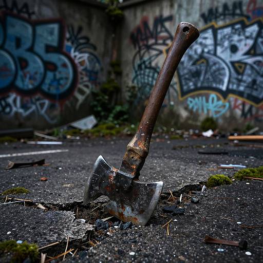 Post-Apocalyptic Axe in Twilight
