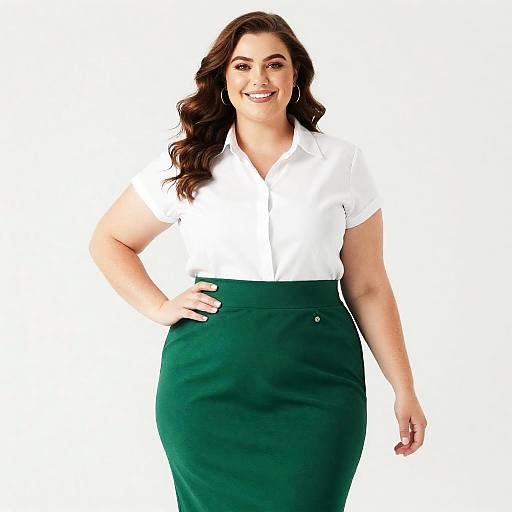 Plus Size Woman in Role Play Outfit