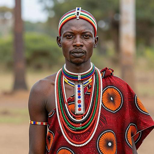 Vibrant Traditional African Costume Portrait