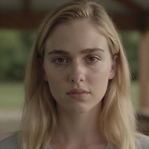 Close-up Portrait of Young Blonde Woman