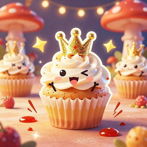 Charming Cupcake Characters in Fairy Bakery