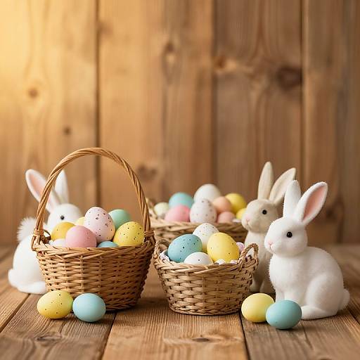 Rustic Easter Photoshoot with Bunnies