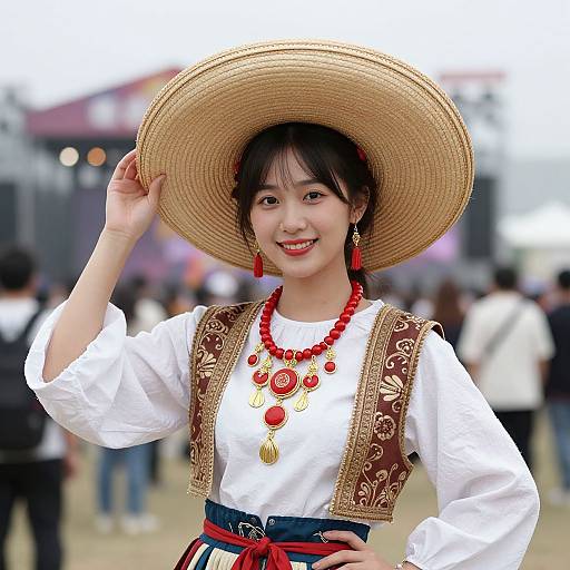 Music Festival Traditional Costume Portrait