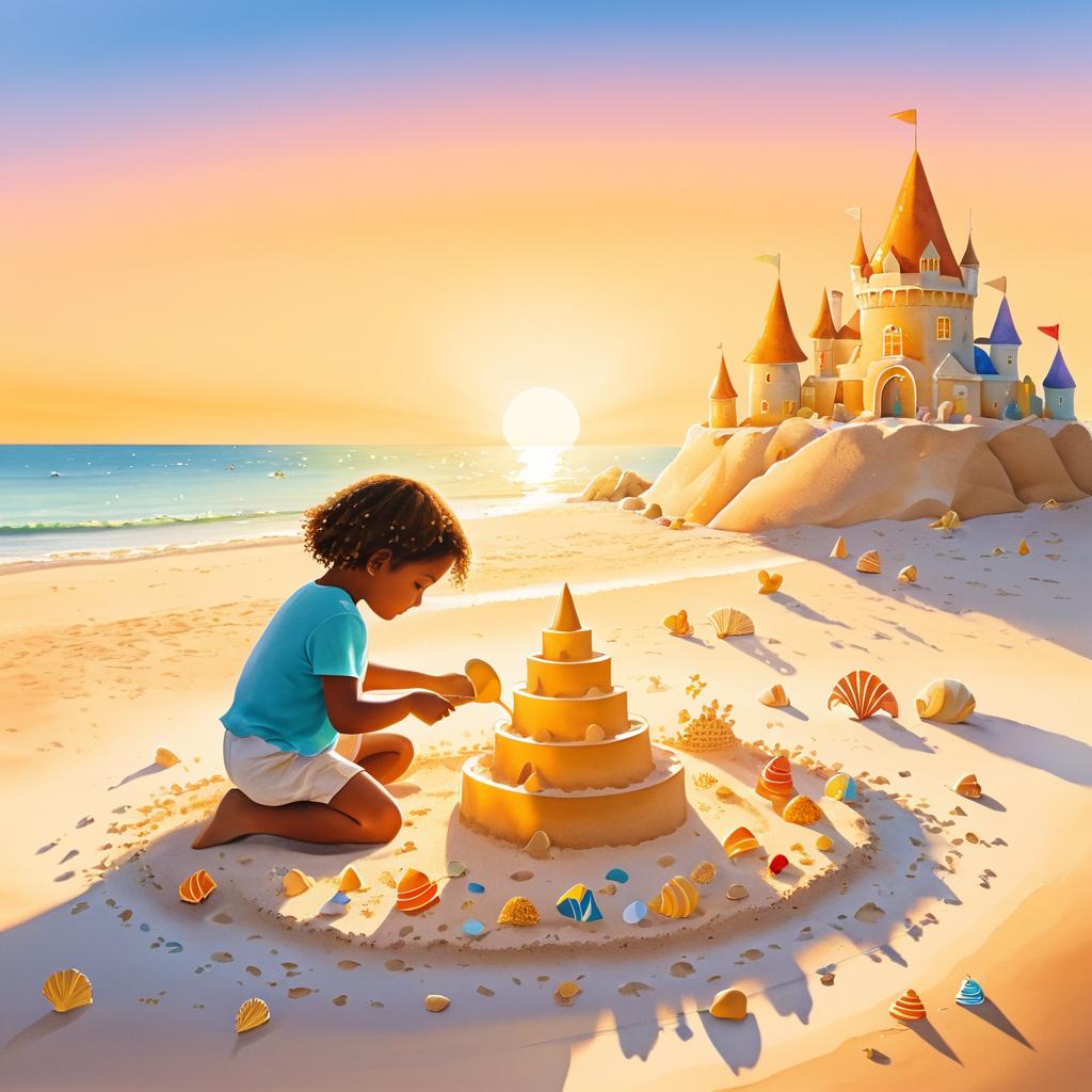 Whimsical Sunrise Sandcastle Adventure