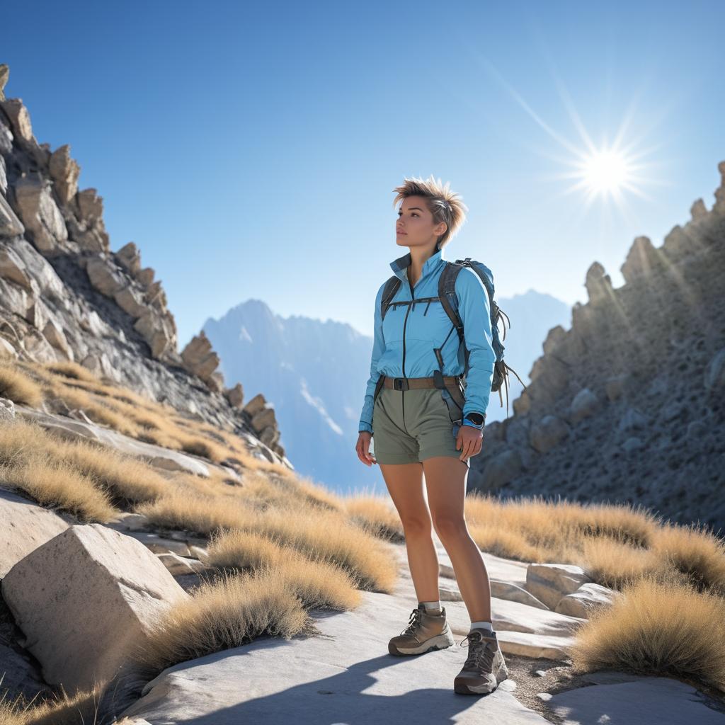 Adventure Awaits: Woman on Rocky Trail