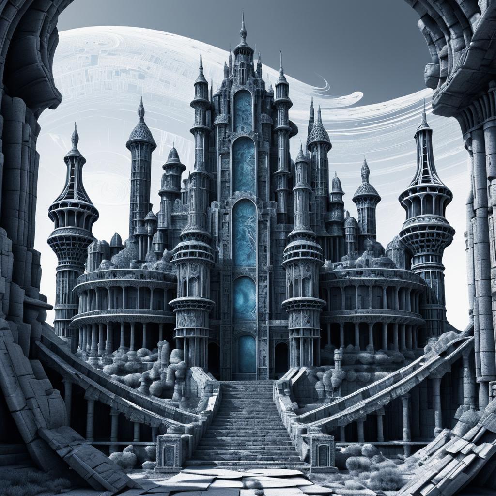 Intricate Post-Apocalyptic Castle Design