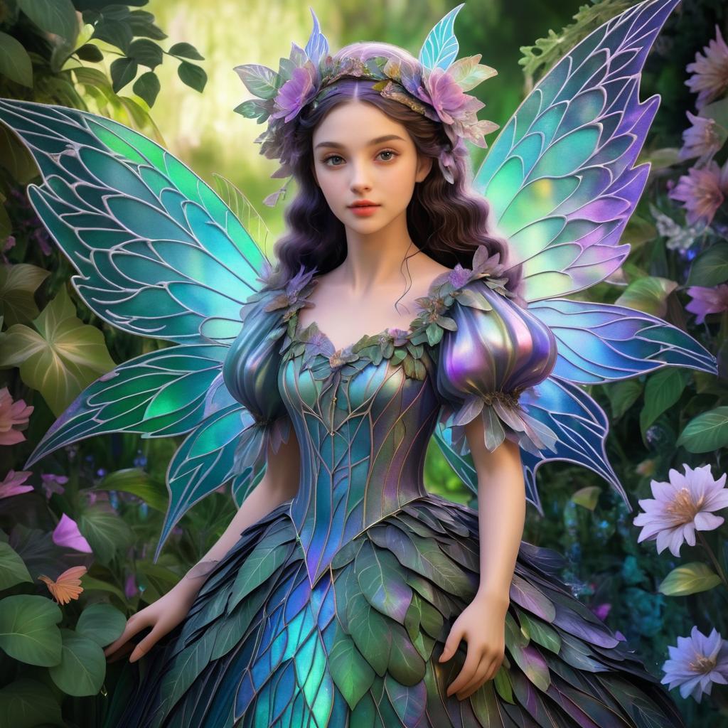 Whimsical Fairy in a Gothic Garden