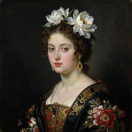Elegant Classical Portrait of a Young Woman