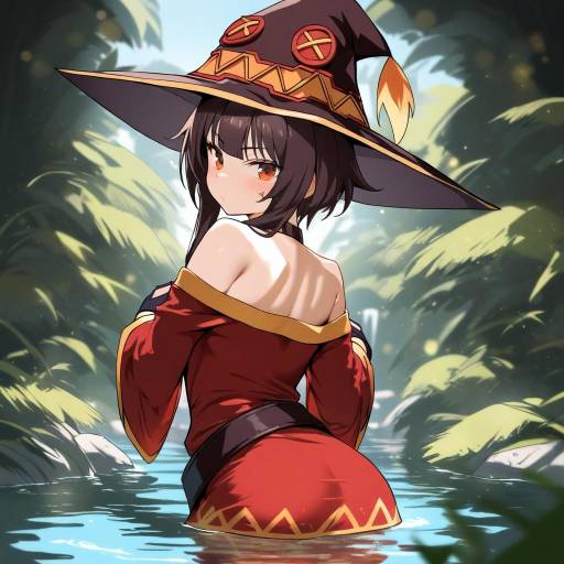 Megumin in Witch Hat by the Water