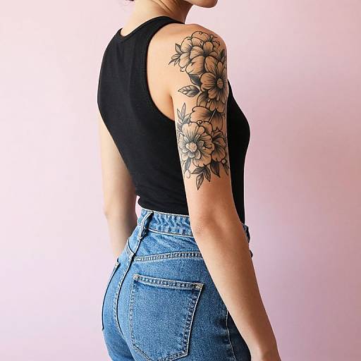 Stylish Tattooed Person in Fashion