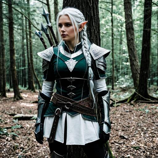 Elf Girl Witcher Cosplay in Forest
