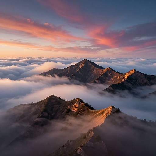 Sunlit Peaks and Fractal Skies
