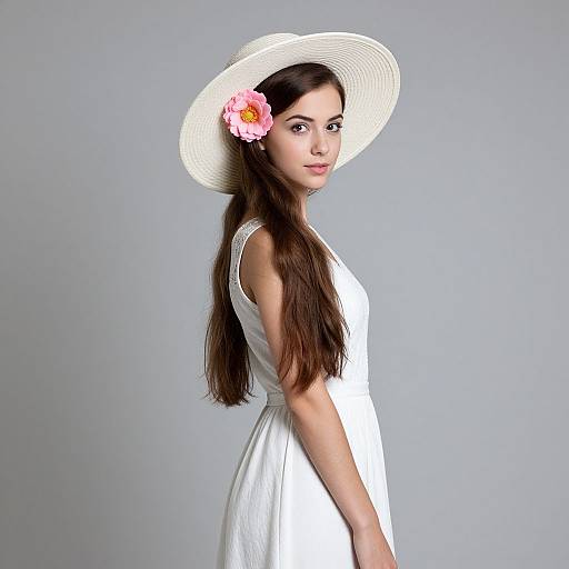 Southern Belle in White Dress