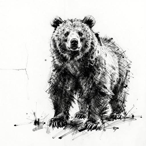 Charcoal Sketch of Bear