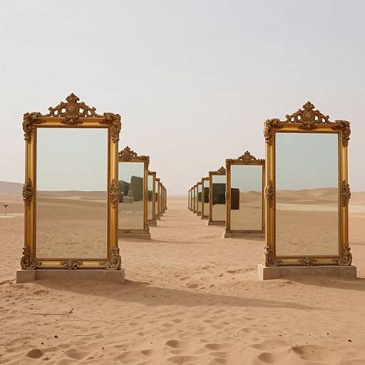 Endless Corridor of Golden Mirrors