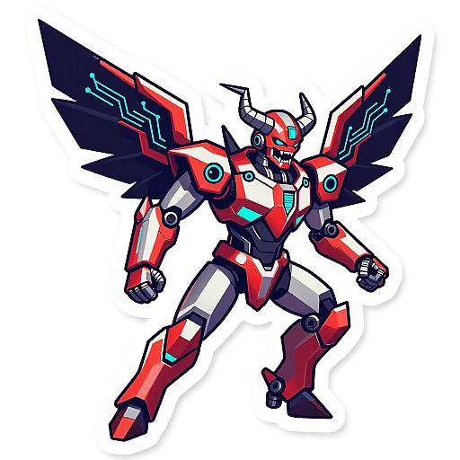 Futuristic Mechashot Devil Robot