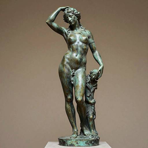 Bronze Statue of Seductive Enchantress