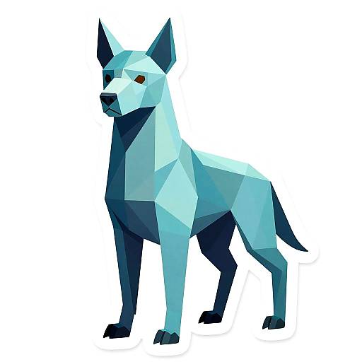 Geometric Mechashot Hellhound Sticker