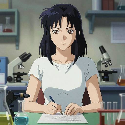 Walter White Anime Girl in Chemistry Lab
