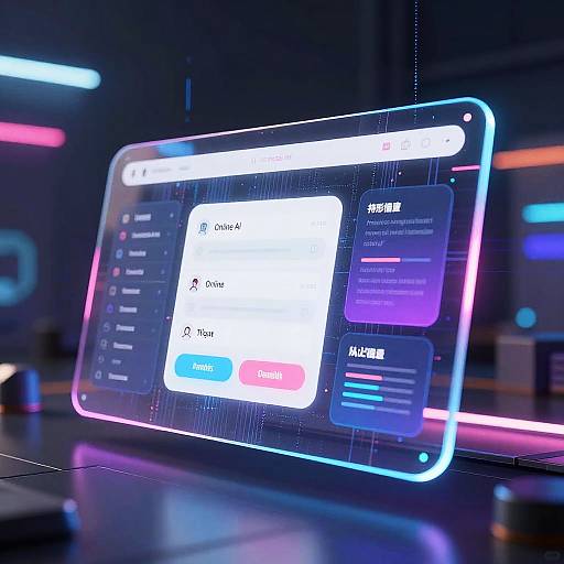 Cyberpunk AI Generator Interface