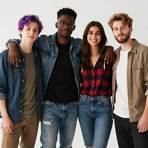 Group of Diverse Young Adults Standing Together