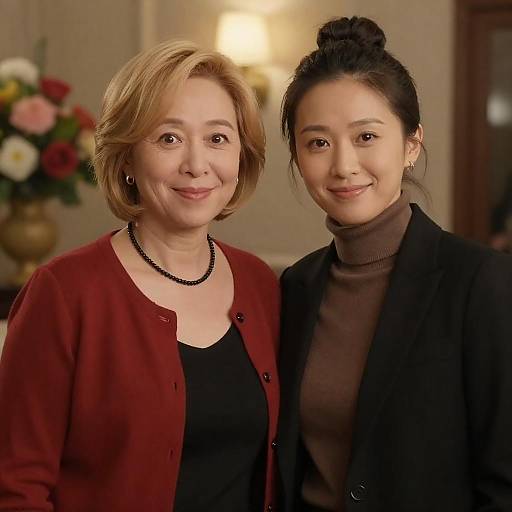 Warm Portrait of Two Close Friends