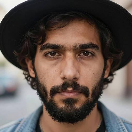 Intense Portrait of a Bearded Man