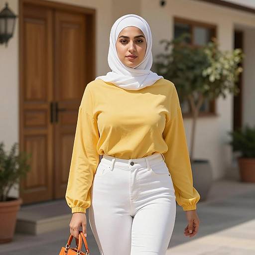 Fashionable Middle Eastern Woman Outdoors