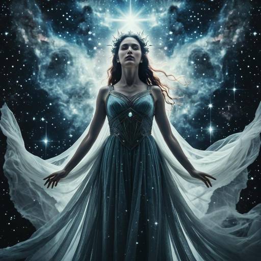 Ethereal Astral Maiden Amid Nebulae