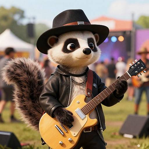 Ecchi Rockstar Skunk at Festival